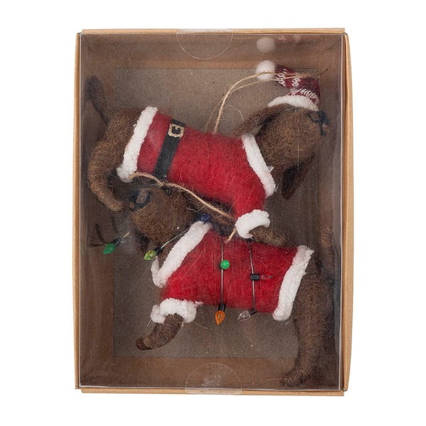 Gyapjú karácsonyfadísz készlet 2 db-os, 12 cm Monty – Bloomingville-image-3