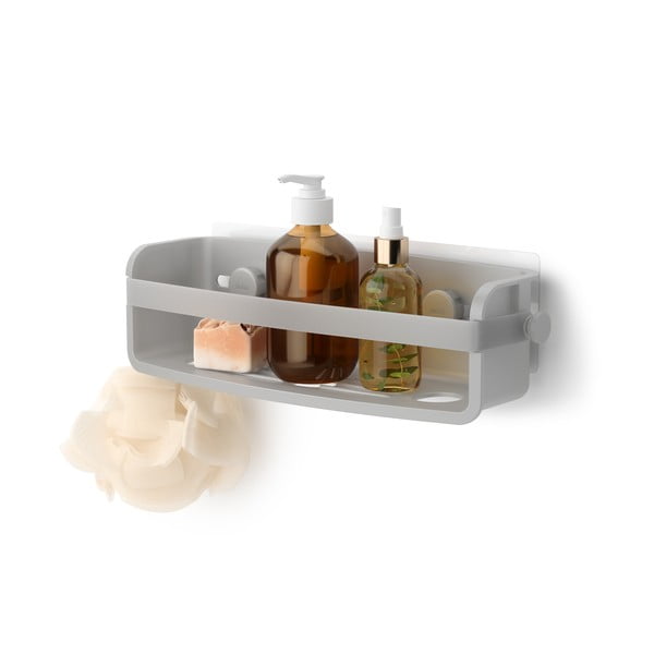 Szürke öntapadós újrahasznosított műanyag fürdőszobai polc Flex Adhesive – Umbra-image-3