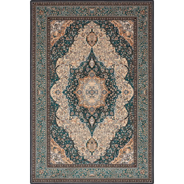 Zöld gyapjú szőnyeg 133x180 cm Charlotte – Agnella