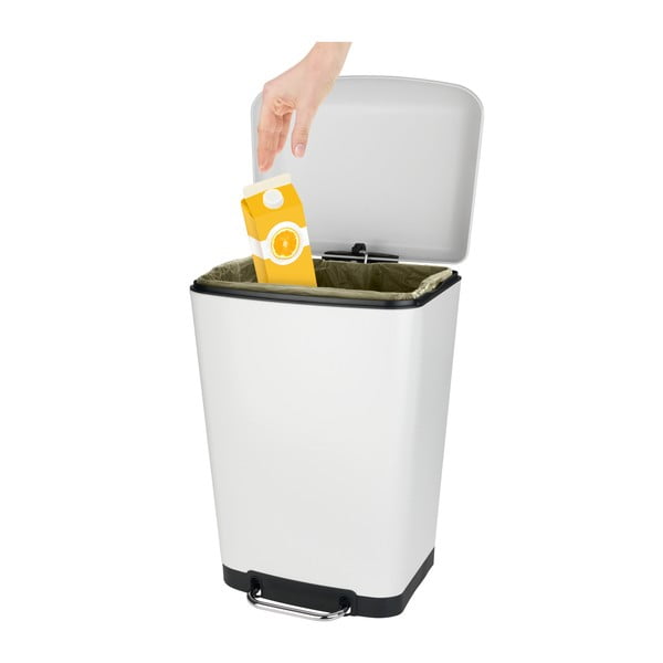 Fehér pedálos szemetes, 30 l - Wenko-image-2