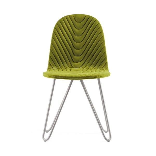 Mannequin X Wave zöld szék fém lábakkal - Iker