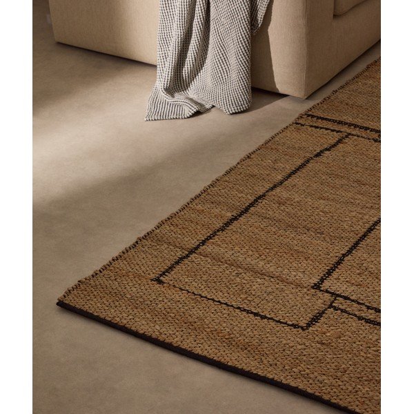 Natúr színű kétoldalas-kézi szövésű juta szőnyeg 200x300 cm Velira – Kave Home-image-2