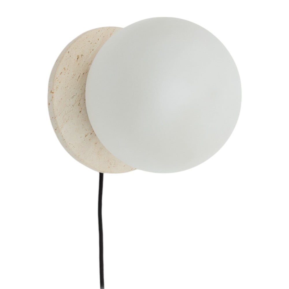 Fehér-krémszínű márvány fali lámpa ø 20 cm Malachi Kave Home