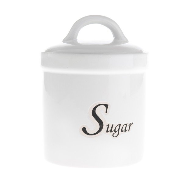 Fehér kerámia cukortartó, 830 ml - Dakls