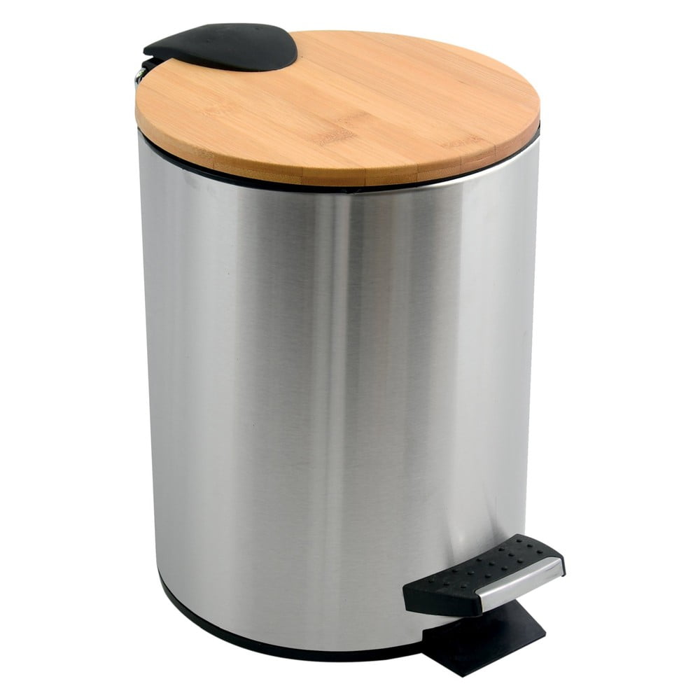 Matt ezüstszínű acél pedálos szemetes 3 l Adonis  Spirella