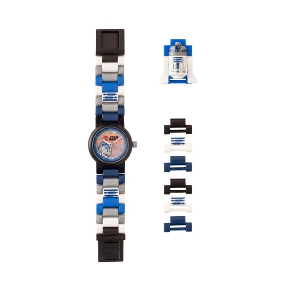 Star Wars R2D2 kék-fekete-fehér gyerek karóra figurával - LEGO®