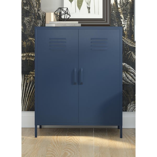 Kék fém szekrény 80x102 cm Bradford - Queer Eye-image-1