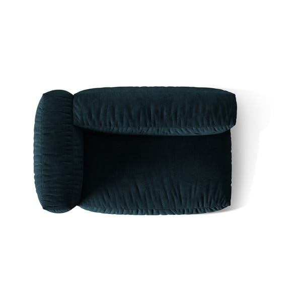 Sötétkék bársony kanapé modul (bal oldali) Martina – Micadoni -image-3