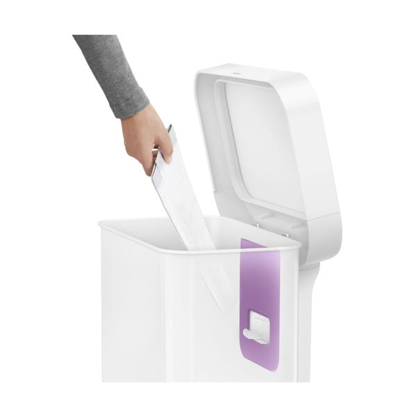 Fehér acél pedálos szemetes 55 l – simplehuman-image-1
