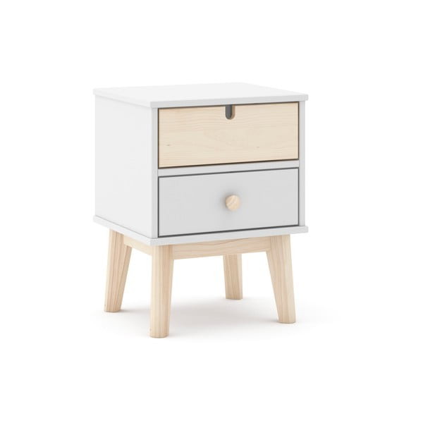Fehér gyerek éjjeliszekrény Estefania – Marckeric-image-2