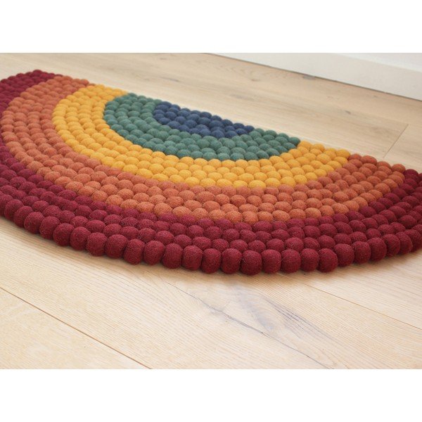 Ball Rugs Rainbow Multi golyós, gyapjú gyerekszőnyeg - Wooldot-image-1
