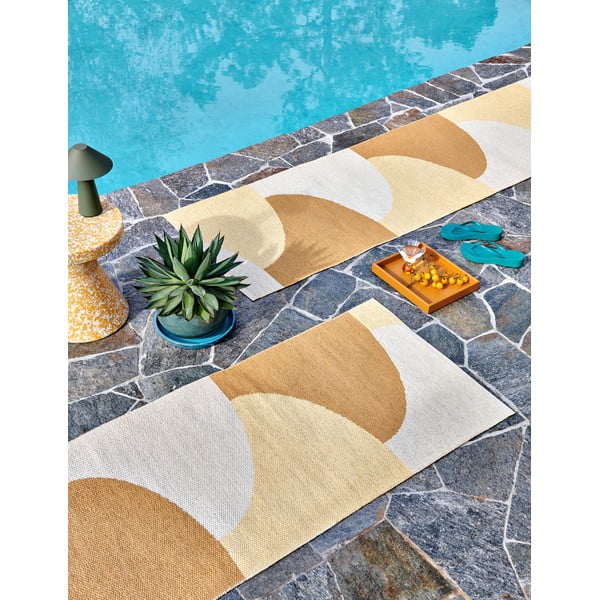 Okkersárga kültéri-beltéri futószőnyeg 70x180 cm Hill Ochre Pale Yellow – Pappelina-image-4