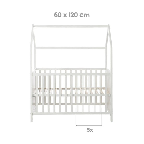 Fehér babaágy 60x120 cm – Roba-image-3