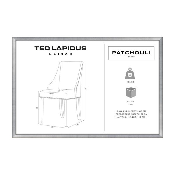 Patchouli mentolzöld bükkfa szék fekete lábakkal - Ted Lapidus Maison-image-4