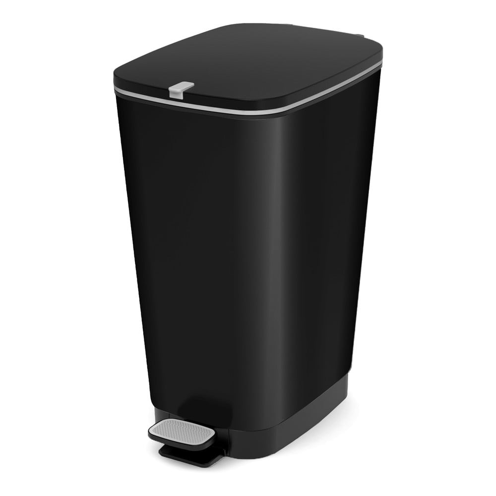 Matt fekete műanyag pedálos szemetes 45 l Chic Bin  KIS