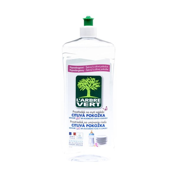 L´Arbre Vert Sensitive öko mosogatószer érzékeny bőrre, 2 x 750 ml