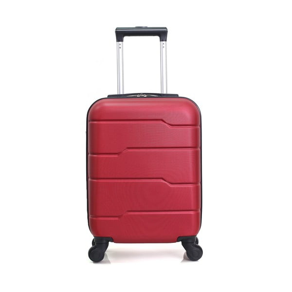Santiago piros gurulós bőrönd, 30 l - Hero