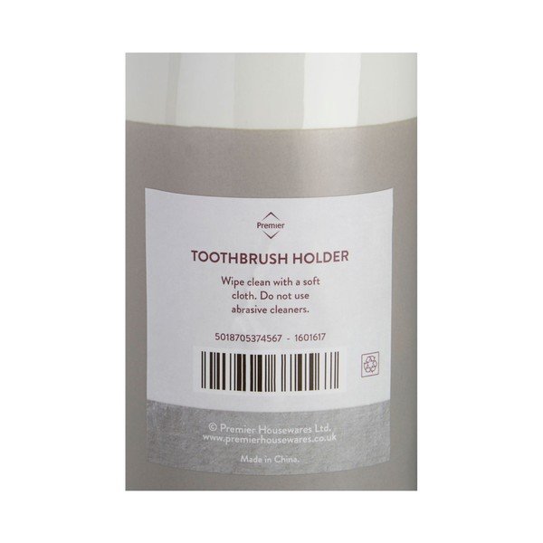 Vida fehér-szürke fogkefetartó pohár - Premier Housewares-image-2