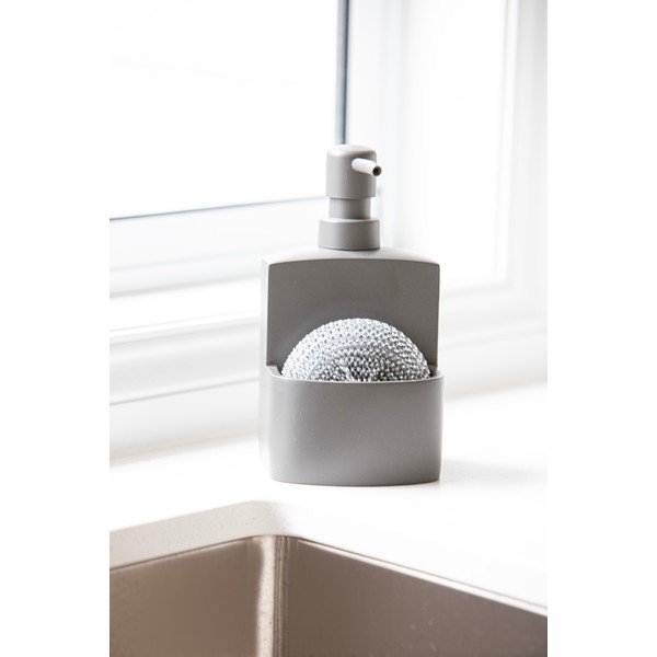 Zsályaszínű poligyanta szappanadagoló 250 ml Essentials – Ladelle-image-1