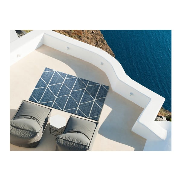 Azul Elba Geo kék kültéri szőnyeg, 60 x 110 cm - Universal-image-2