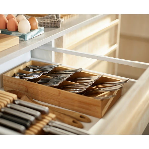 Natúr színű bambusz evőeszköztartó fiókba 17,5 x 38 cm DrawerStore – Joseph Joseph-image-4