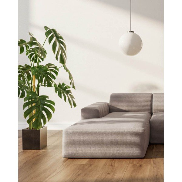 Bézs kordbársony kinyitható sarokkanapé (bal oldali) Fluvio – MESONICA-image-4