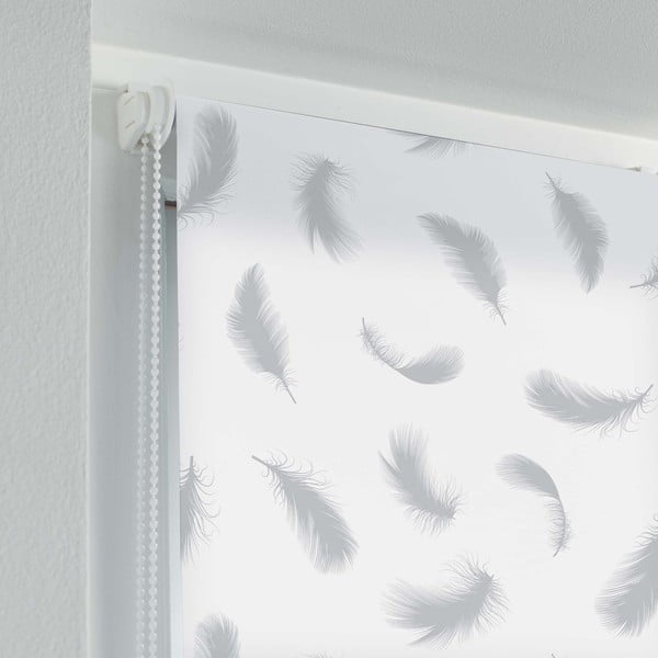 Fehér textil roló 60x90 cm Envolea – douceur d'intérieur-image-1