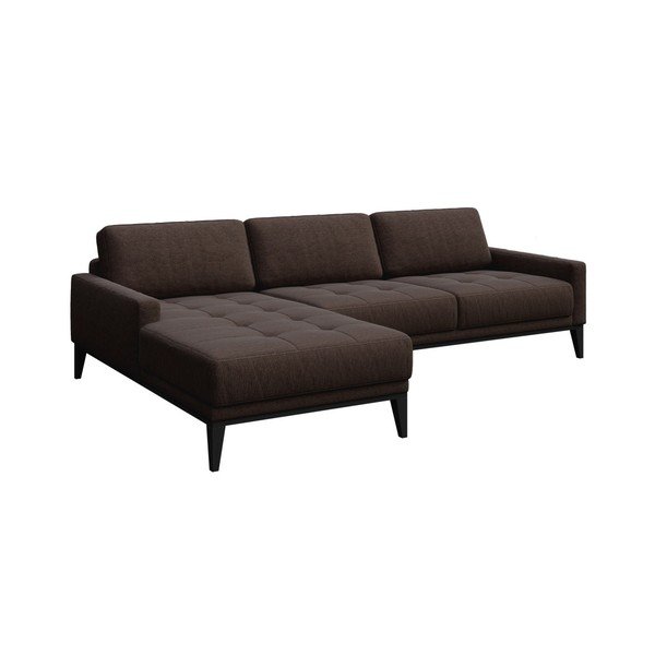 Musso Tufted barna kanapé baloldali fekvőfotellel - MESONICA-image-2