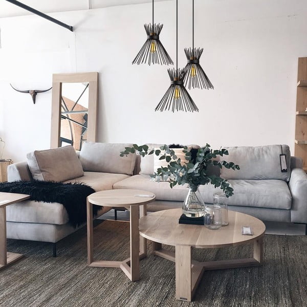 Fekete függőlámpa fém búrával ø 63 cm Kirpi – Opviq lights-image-4