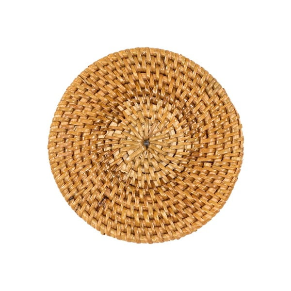 Sötét natúr színű rattan poháralátét szett 6 db-os állvánnyal – Tiseco Home Studio-image-1