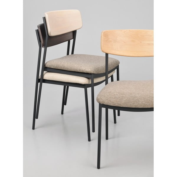 Bézs-natúr színű étkezőszék szett 2 db-os Maymont – Rowico-image-2