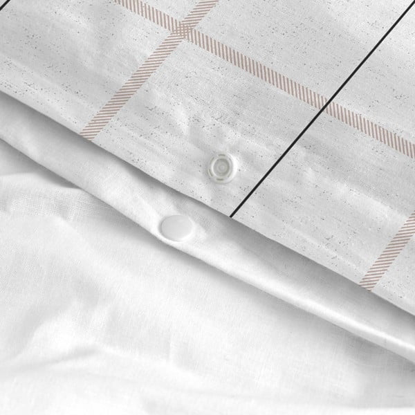 Tartan pamut paplanhuzat, 200 x 200 cm - Blanc-image-4