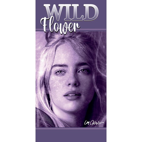 Lila pamut gyerek fürdőlepedő 70x140 cm Billie Eilish – Jerry Fabrics