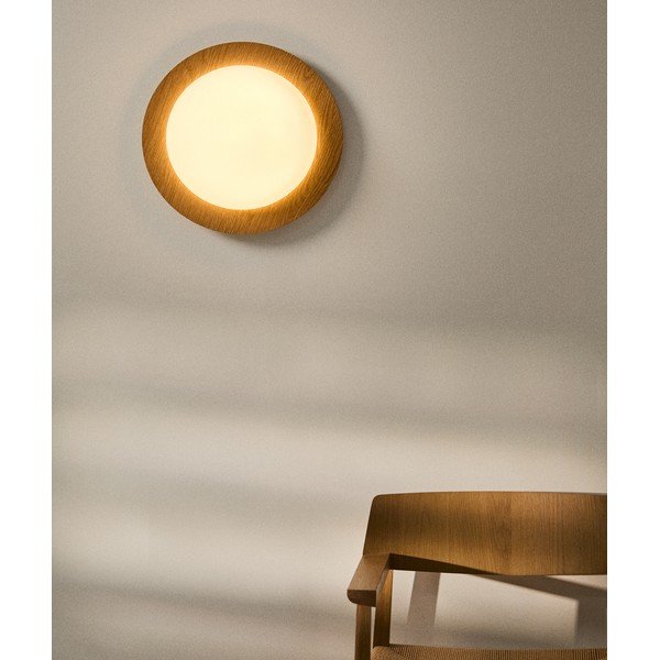 Natúr színű fém LED fali lámpa ø 40 cm Novae – Kave Home-image-1