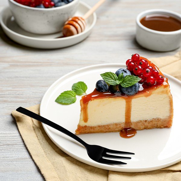 Fekete rozsdamentes acél desszertes villa szett 2 db-os Black – Orion-image-1