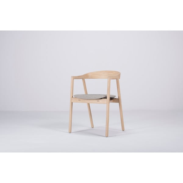 Muna étkezőszék tömör tölgyből, szürke ülőrésszel - Gazzda-image-4