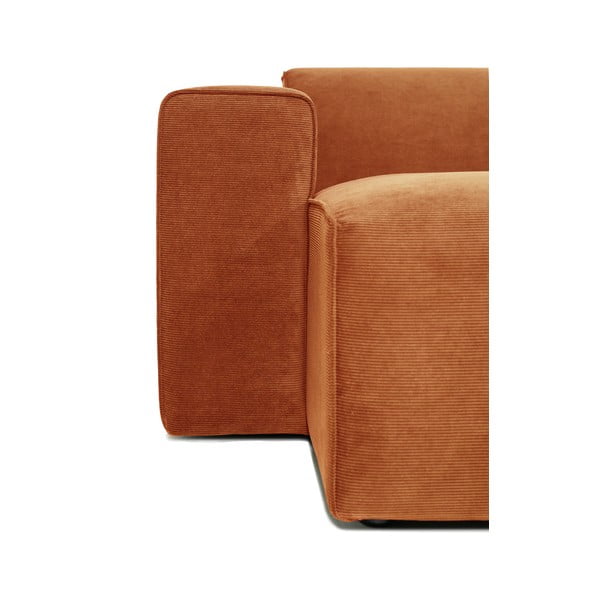 Sting narancssárga kordbársony kanapé modul, bal oldali - Scandic-image-4