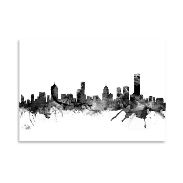 Melbourne Skyline poszter, 42 x 30 cm - Americanflat