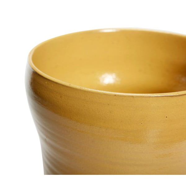 Tina 2 db-os sárga kerámia virágcserép  szett - Hübsch-image-2