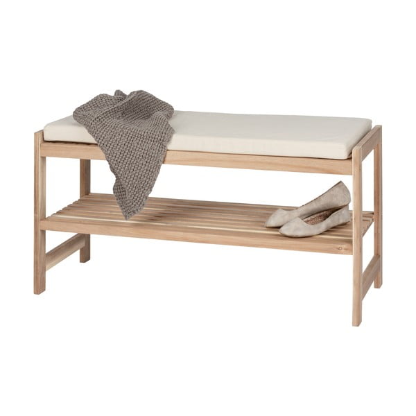 Natúr színű akácfa ülőkés cipőtartó Acina – Wenko-image-2