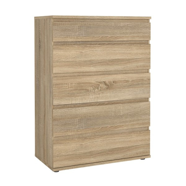 Natúr színű magas komód tölgyfa dekorral 77x107 cm Nova – Tvilum-image-2