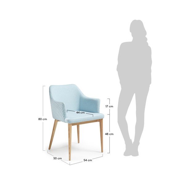 Danai világoskék étkezőszék - La Forma-image-1