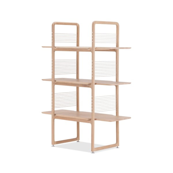 Muse könyvespolc tömör tölgyfából, magasság 140 cm - Gazzda-image-1