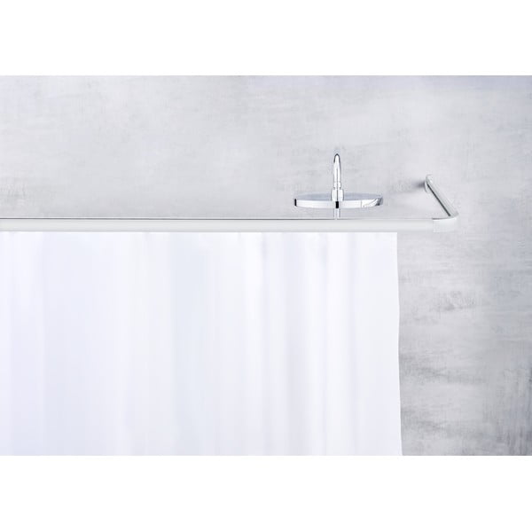 Fényes ezüstszínű zuhanyfüggöny rúd Era – Wenko-image-1