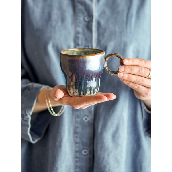 Kék kőedény csésze szett 4 db-os 300 ml Nigel – Bloomingville-image-1