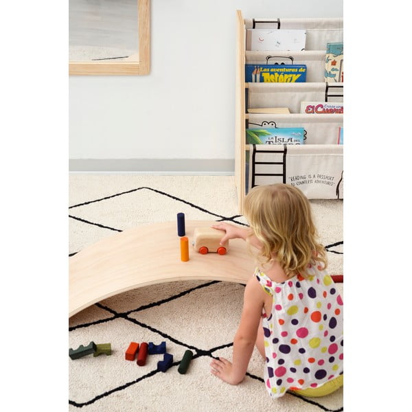 Bézs gyerek szövet könyvespolc 60x70 cm Animals - Folkifreckles-image-3