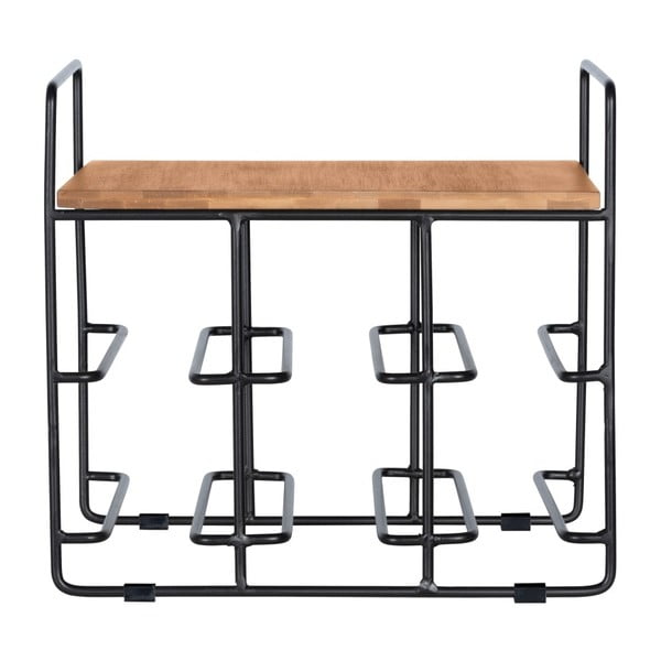 Loft bortartó állvány bambusz pohártartó polccal, 6 db palackhoz - Wenko-image-1