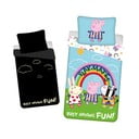 Egyszemélyes pamut gyerek ágyneműhuzat világító hatással 140x200 cm Peppa Pig – Jerry Fabrics