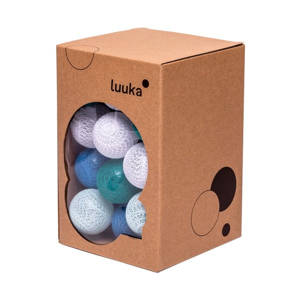 Türkiz, elemes LED fényfüzér, 30 gömbbel - LUKKA-image-2