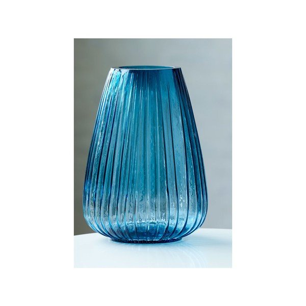 Kusintha kék üveg váza, magasság 22 cm - Bitz-image-4